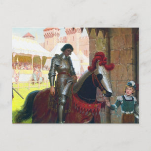 Verslagen, door Edmund Blair Leighton Briefkaart