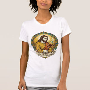 Verslagen Jezus Rookt Verbrand Toast Ontbijt Keuke T-shirt
