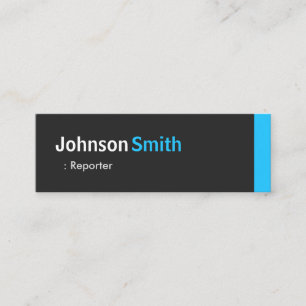 Verslaggever - Personal Aqua Blue Mini Visitekaartje