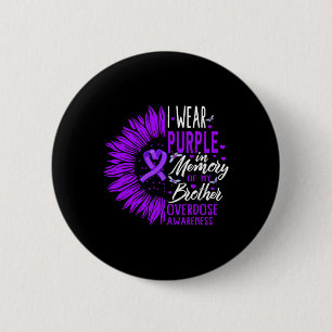 Verslaving Overdosis Bewustzijn Ter Herinnering Aa Ronde Button 5,7 Cm