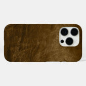 Versleten bruin leer Case-Mate iPhone case (Achterkant (horizontaal))
