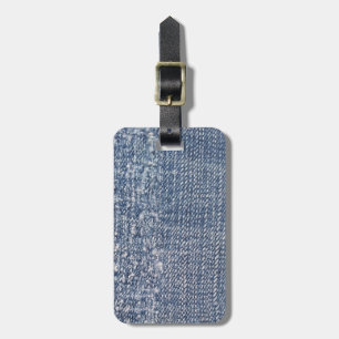 versleten denim jeans-look bagagelabel