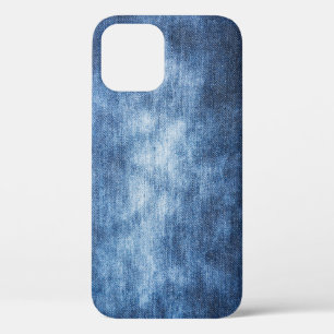 Versleten denim stof, gestructureerde achtergrond. iPhone 12 hoesje