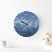 Versleten denim stof, gestructureerde achtergrond. grote klok (Huis)