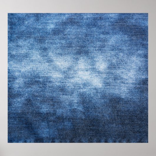 Versleten denim stof, gestructureerde achtergrond. poster (Voorkant)
