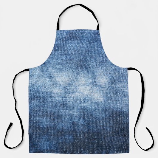 Versleten denim stof, gestructureerde achtergrond. schort (Voorkant)