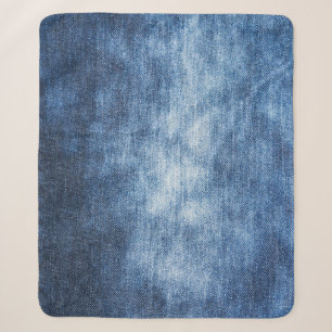 Versleten denim stof, gestructureerde achtergrond. sherpa deken