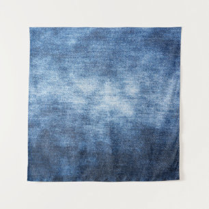 Versleten denim stof, gestructureerde achtergrond. wandkleed