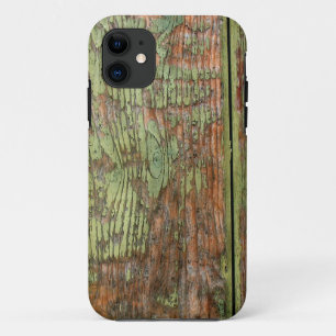 Versleten en Verweerde Groene Schuur Houten Case-M iPhone 11 Hoesje