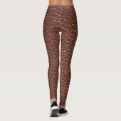 Versleten faux bruin leder leggings (Achterkant)