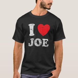 Versleten Grunge Versleten Stijl Ik Hou Van Joe T-shirt