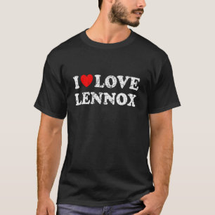 Versleten Grunge Versleten Stijl Ik Hou Van Lennox T-shirt