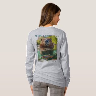Versleten kalmte Herten en bevers bij de Trout C T-shirt