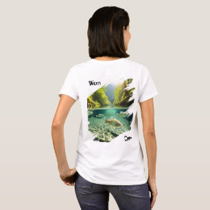 Versleten kalmte Vis in een bergbeek Natuur T-sh T-shirt