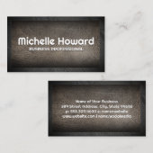 versleten leder | Rotsgrens Visitekaartje (Voorkant / Achterkant)