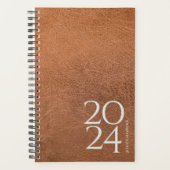 Versleten lederen Afbeelding persoonlijk 202x per  Planner (Voorkant)