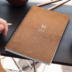Versleten Lederen Classic Monogram 202x wekelijks Planner