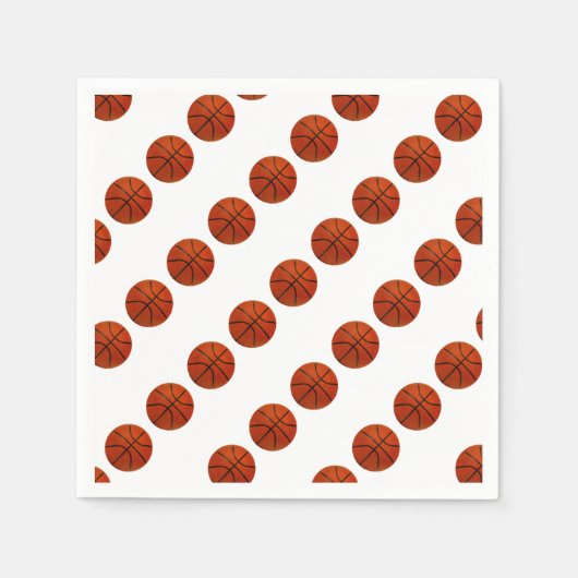 Versleten Oranje basketbal Servetten (Voorkant)