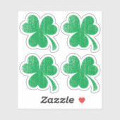 Versleten verf shamrock St Patrick's day Sticker (Vel)