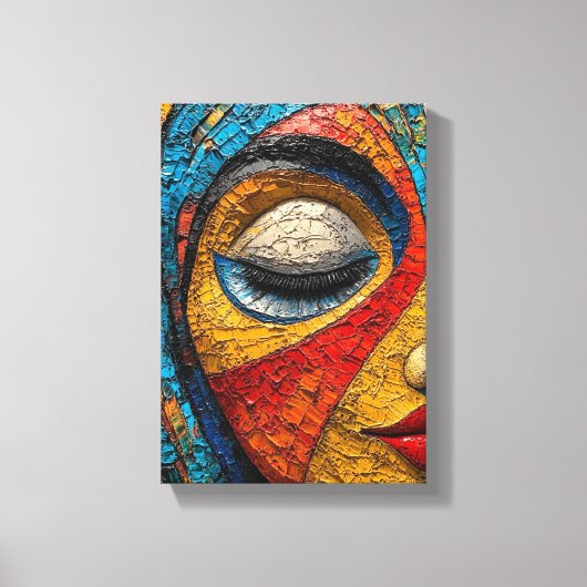 Versnipperd zicht - Mozaïek Eye Art Canvas Afdruk (Voorkant)