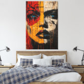 Versnipperde expressie Hedendaags expressionistisc Canvas Afdruk (Insitu (Slaapkamer))