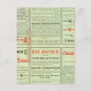 Verso State of Texas Briefkaart