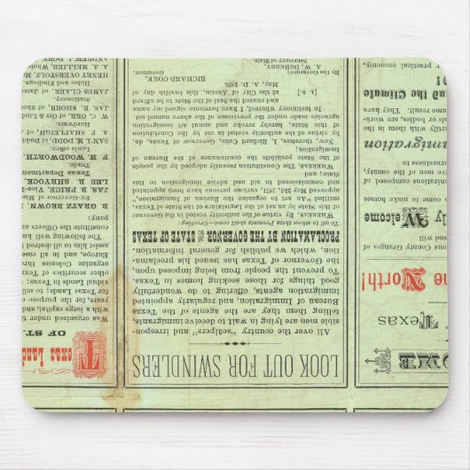 Verso State of Texas Muismat (Voorkant)