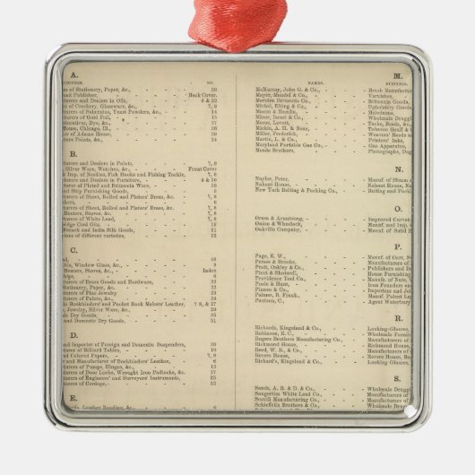 Verso Title Page Colton's American Atlas Metalen Ornament (Voorkant)