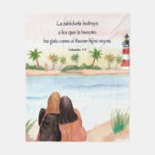 Versos Motivacionales Biblicos en Español Fleece Deken (Voorkant)