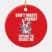 Verspil geen energie keramisch ornament (Achterkant)