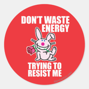 Verspil geen energie ronde sticker