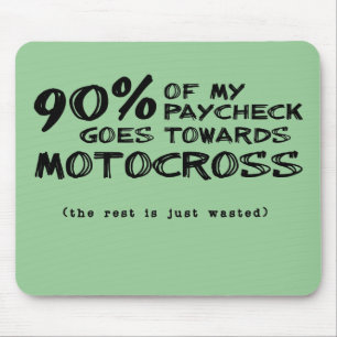 Verspild Geld Dirt Bike Motocross Muismat