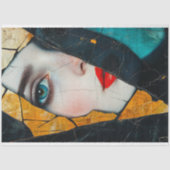 Versplinterde reflectie Abstracte art decoupage Tissuepapier (Voorkant)