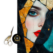 Versplinterde reflectie Abstracte art decoupage Tissuepapier