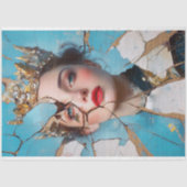 Versplinterde Royalty-Abstracte Art Decoupage Tissuepapier (Voorkant)