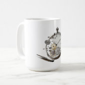 versplinterde tijd koffiemok (Voorkant links)