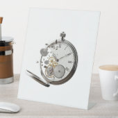 versplinterde tijd reclamebord met voetstuk (Insitu)