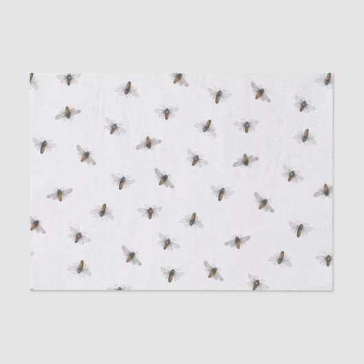 Verspreid bijenpatroon op Ivoorkust Tissuepapier (Voorkant)