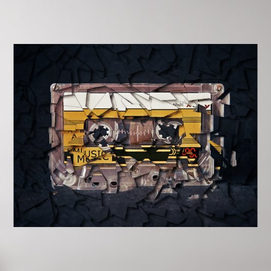 Verspreid Cassettebandje Poster (Voorkant)