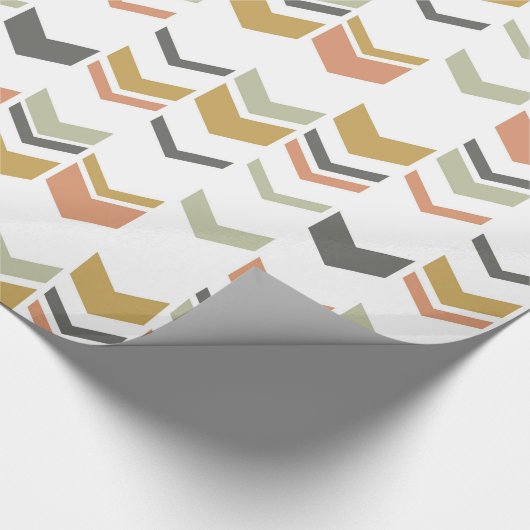 Verspreid Chevron Modern Geometric Pattern Cadeaupapier (Hoek)