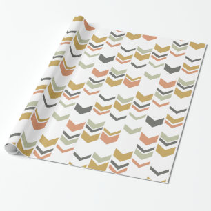 Verspreid Chevron Modern Geometric Pattern Cadeaupapier