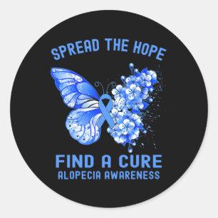 Verspreid de hoop naar een zuiver alopecia-bewustz ronde sticker