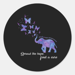Verspreid de hoop om een remedie te vinden voor he ronde sticker