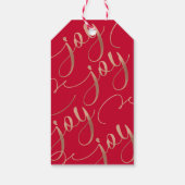 Verspreid de Kerstvreugde minimalistisch rood & go Cadeaulabel (Achterkant)