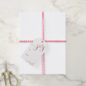 Verspreid de Kerstvreugde minimalistisch rood & go Cadeaulabel (Met Touw)