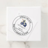 Verspreid de Liefde Blauwebesjam Bruiloft Bedankjes Labels (In situ)