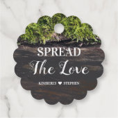 Verspreid de liefde bruiloft bedankjes labels (Achterkant)