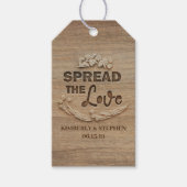 Verspreid de liefde bruiloft cadeaulabel (Voorkant)