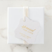 Verspreid de liefde Elegant Gold Foil Wedding Bedankjes Labels (Met doos)