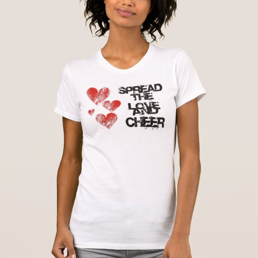 Verspreid de liefde en het rode T-shirt (Voorkant)